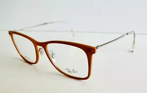 Ray Ban LightRay Eyeglasses RB 7086-5642 Light Brown Frames Clear Lens 49-18-140 - Picture 1 of 9