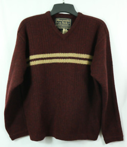 VTG Abercrombie & Fitch Deadstock 90's Y2K Horizontal Stripe Sweater M 100% Wool