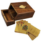 Playing Cards For Adults Golden Cards Ceck Of Cards With Handmade Wooden Box