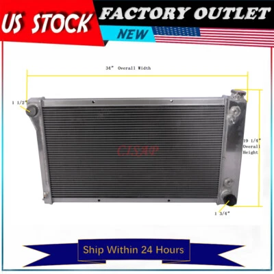 Radiador de aluminio de 3 filas para Chevrolet 1968-1972 C10 Suburban/C20 Suburban Foto 1 de 4