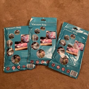 3 Space Saving Travel Vacuum Seal Bags Zip Lock Holiday Luggage - 50x70cm NEW - Picture 1 of 14