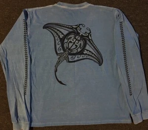 Camisa De Colección Hawaii Tribal Stingray Desteñida S Playa Surf Patín Grunge Motociclista Y2K Años 90 - Imagen 1 de 20