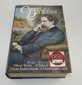 Charles Dickens Four Novels 1992 HC DJ Barnes Noble Edition - Imagen 1 de 5