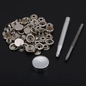 Metal Press Stud Snap Button Fastener Leather Clothes Jacket Repair Accessories - Picture 1 of 8