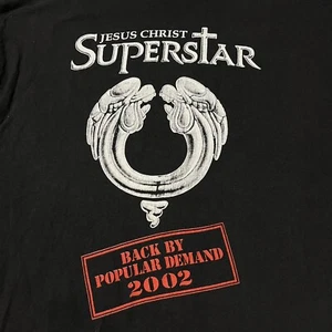 Vintage Jesus Christ Superstar Broadway Black Graphic Print 2002 T-Shirt Adult M - Picture 1 of 8