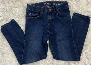 The Children's Place Boys' Basic Super Skinny Jeans, Denim￼ Size 7 - Picture 1 of 5