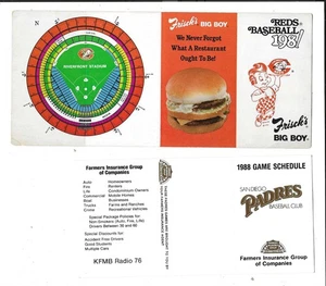 SAN DIEGO PADRES SCHEDULE     /  1988 - Bild 1 von 1