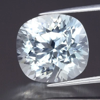 💎 20,14 quilates 15,7 x 15 mm IF cojín topacio azul natural - sin calefacción, piedras preciosas de África Foto 1 de 4