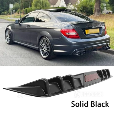 6 aletas difusor trasero parachoques alerón labio para Mercedes-Benz C63 AMG 2012-2014 Foto 1 de 4