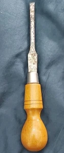 Rare Vintage Sheffield Made Warranted Wooden Handle Slotted Screwdriver - Picture 1 of 5