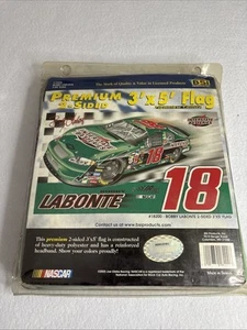 Nascar Racing Bobby Labonte # 18 Premium 2-Sided 3' x 5' Flag Signature Edition - Picture 1 of 6