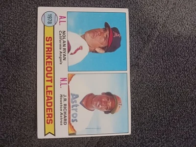 1979 Topps - League Leaders Nolan Ryan, J.R. Richard #6 - Image 1 of 2