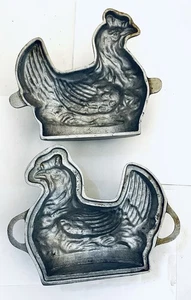 Vintage Cast Aluminum 2 Piece Chicken Baking Mold / Model: D12-R103 - Picture 1 of 6