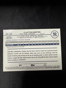 2024 Topps Chrome Update Clayton Beeter RC #RA-CBE AUTO AQUA WAVE REFRACTOR MINT - Bild 1 von 6