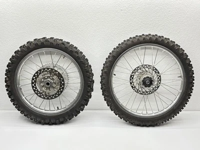 04-13 Honda CRF250R Wheel Set Front Rear 21/19 Inch Rim Sprocket 44650-MEN-840 X - Image 1 of 4