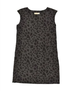 MICHAEL KORS Womens Sleeveless Basic Dress UK 14 Large Grey Animal Print AE02 - Picture 1 of 3