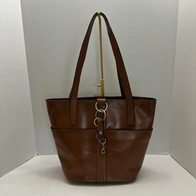 Patricia Nash Women's ESPELETTE BUCKET TOTE Tan Leather Classic! - Image 1 of 4
