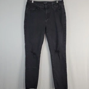 Judy Blue Slim Fit Mid-Rise Distressed Jeans Gr. 13/31 schwarz JB88137 Grunge - Bild 1 von 14