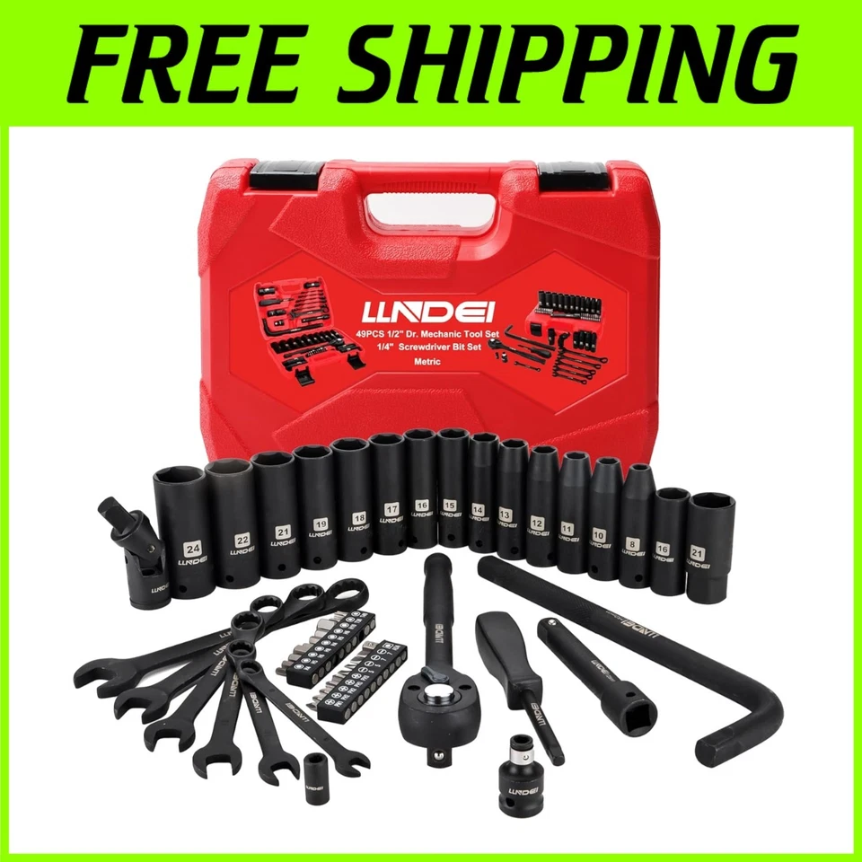 Portable 49-Piece 1/2" Dr. Socket Set with Storage Case - Image 1 of 4