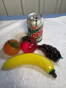 Art glass fruit collection 4pc - Picture 1 of 5