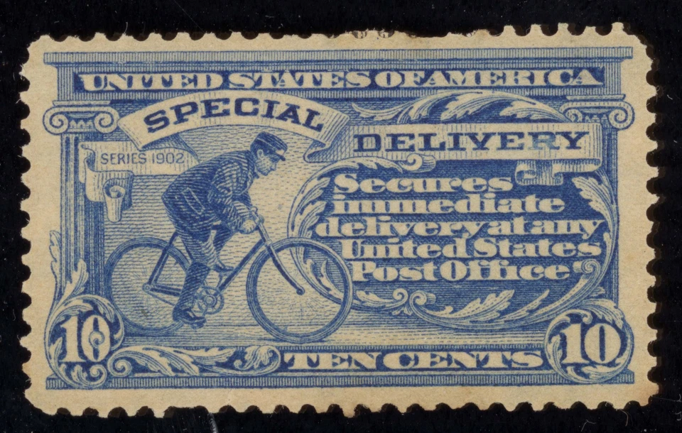 Lote de mensajeros en bicicleta ultramar HR OG 10c ultramarinos de Estados Unidos Scott E6 como nuevo V111 sellos bhmstamps Foto 1 de 2