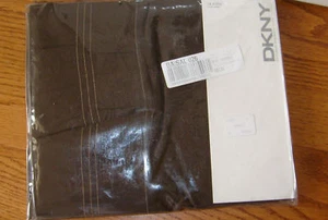 NIP DKNY Ruffle Hem Brown Queen Flat Sheet - Picture 1 of 1