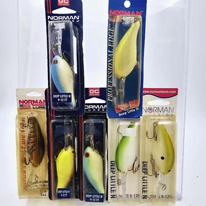 Vtg New Norman 2 1/2" Deep Little N 3/8 oz Crankbait 9 - 12 Feet You Pick Color - Picture 1 of 15