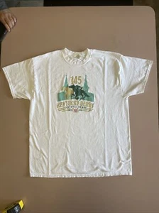KENTUCKY DERBY 145TH 2019 CHURCHILL DOWN WHITE OFFICIAL T-SHIRT! SIZE XL X-LARGE - Picture 1 of 15