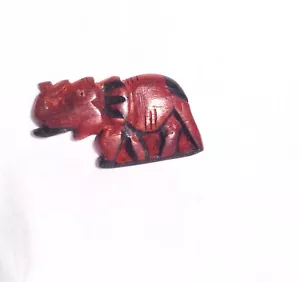 Hand Carved Teakwood Elephant Magnet- Imported Directly From Africa - Picture 1 of 3