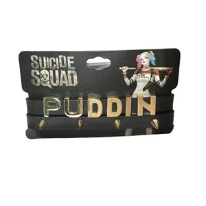 DC Comics Suicide Squad PUDDIN 2 Armband Set Spikes Kunstleder Harley Quinn - Bild 1 von 3