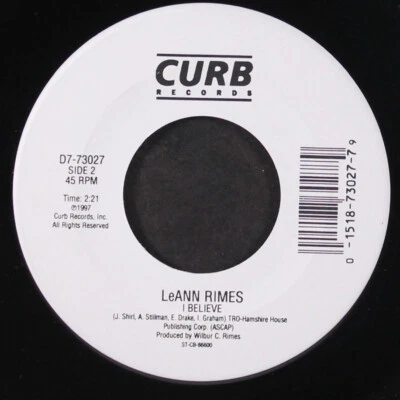 LEANN RIMES: you light up my life CURB 7" Single 45 RPM Foto 1 de 2