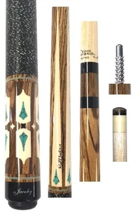 Jacoby Custom Cue - 605-6114 - madera de cebra y bocote, híbrido de borde de 12,75 mm - Imagen 1 de 4