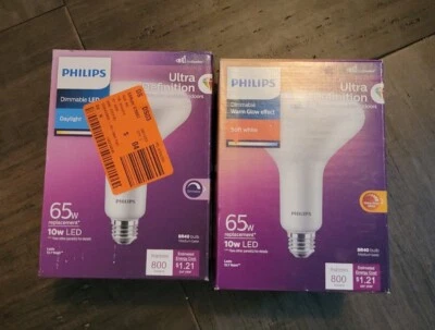 2 - PHILIPS BR40 DIMMABLE Ultra-Definition Indoor Flood Light Bulbs 800 Lumen - Image 1 of 4