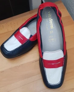 VITAFORM Damen-Mokassin Hirschleder Penny-Loafer-Blatt Sohle Hilka, Gr.37 Neu - Bild 1 von 9