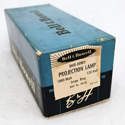 Lámpara de Proyección Bell & Howell Vintage 1000 W 120 V Anillo Grande Nº 8120 NOS. Foto 1 de 3