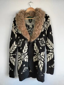 Cárdigan grueso de gran tamaño de lana copo de nieve Lauren Ralph Lauren Lambs - Para mujer XS - Imagen 1 de 12