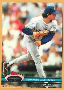 FERNANDO VALENZUELA LOS ANGELES DODGERS #90 - TOPPS ESTADIO CLUB CASI NUEVO - COMO NUEVO 1991 - Imagen 1 de 2