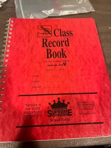 Class record book Supreme Specialty 9 or 10 week periods RED NEW - Picture 1 of 1