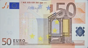 50 EUROS BANK NOTE-2002V-EU-MARIO DRAGHI SIGNED IN MINT CONDITION!FREE SHIPPING - Picture 1 of 4