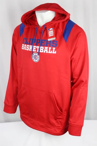 NBA Apparel Men's Los Angeles Clippers Logo Hoodie Sweatshirt Size XL Red Cover
