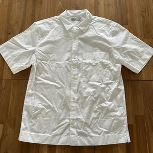 NWT New EVERLANE White Short Sleeve Cotton Shirt Oversized Boxy Fit Size Medium - Picture 1 of 4
