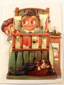 Victorian Turn Of The Century Thinking Of You Knodder Note Card #Grc035 - Picture 1 of 2