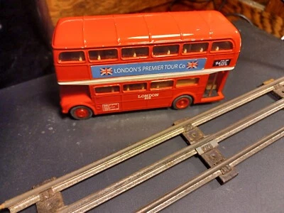 Welly London Double Decker Bus Pull Back & Go Red Premier Tour 94 Oxford Circus - Image 1 of 4