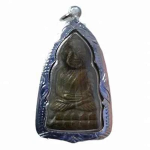Phra LP Tuad Pim Taoreed Silver Micron Pendant Wat Changhai Thai Buddha Amulet - Picture 1 of 2