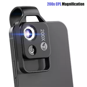 200X CPL Phone Microscope with LED Light for Mobile Phone for Iphone Android - Picture 1 of 15