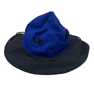 Outdoor Research Gore-Tex Seattle Sombrero Hiking Rain Hat Size M Blue Black Y2K