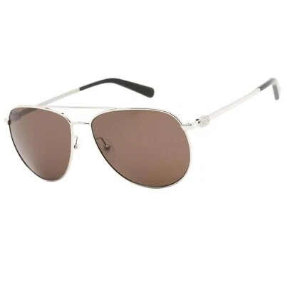 Óculos de sol Salvatore Ferragamo unissex marrom lente polarizada aviador SF157S 045 - Imagem 1 de 4