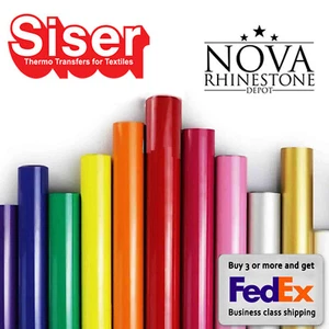 SISER EasyWeed Heat Transfer Vinyl 12" x 5ft HTV / 5 Foot Roll / Free Shipping - Picture 1 of 44