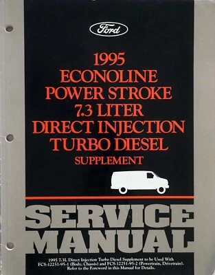 1995 Ford E350 Econoline 7.3L D.I. Power Stroke Diesel Service Manual Supplement - Image 1 of 4