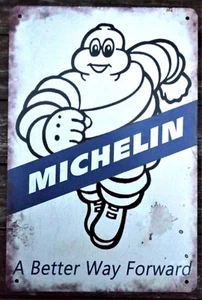 MICHELIN METALLBLECHSCHILDER Vintage Café Pub Bar Garage Farm Reifen mechanisches Werkzeug - Bild 1 von 1
